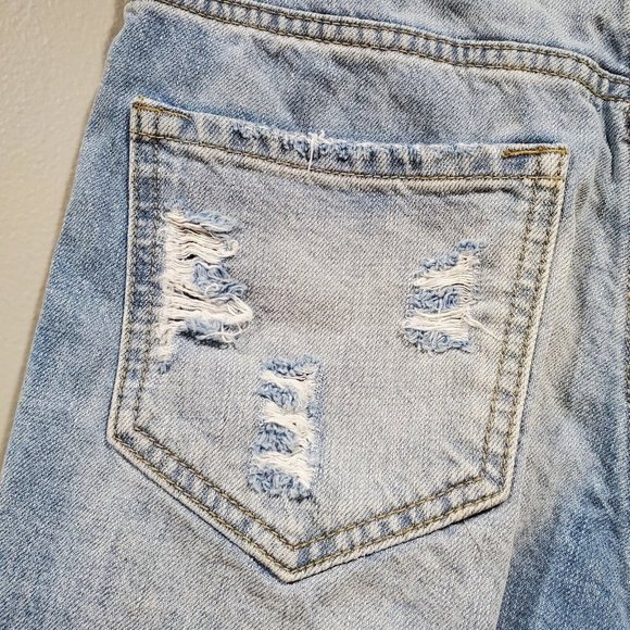 Kancan Womens Shorts Distressed Denim Cut Off Raw Hem Frayed Blue Jean Sz S 28 - Picture 13 of 13